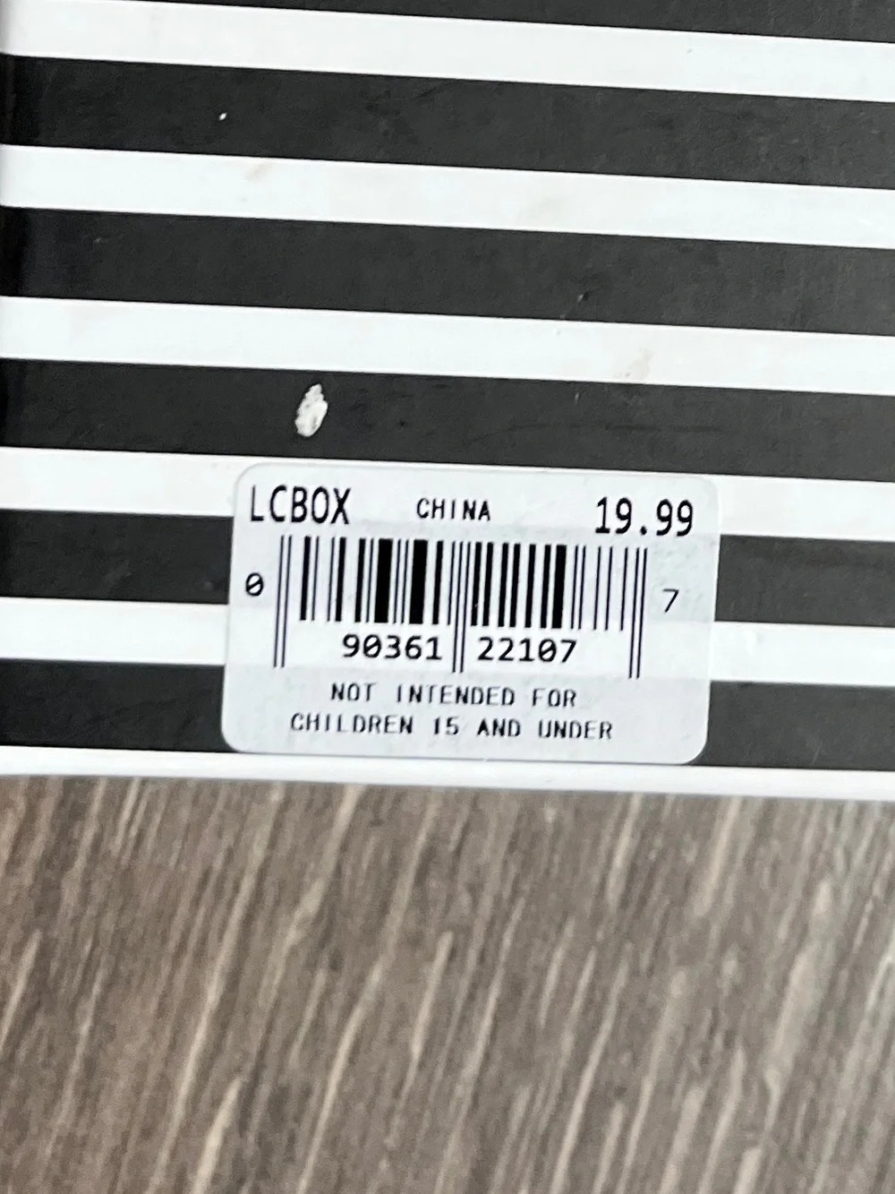 Striped Black & White Gift Box